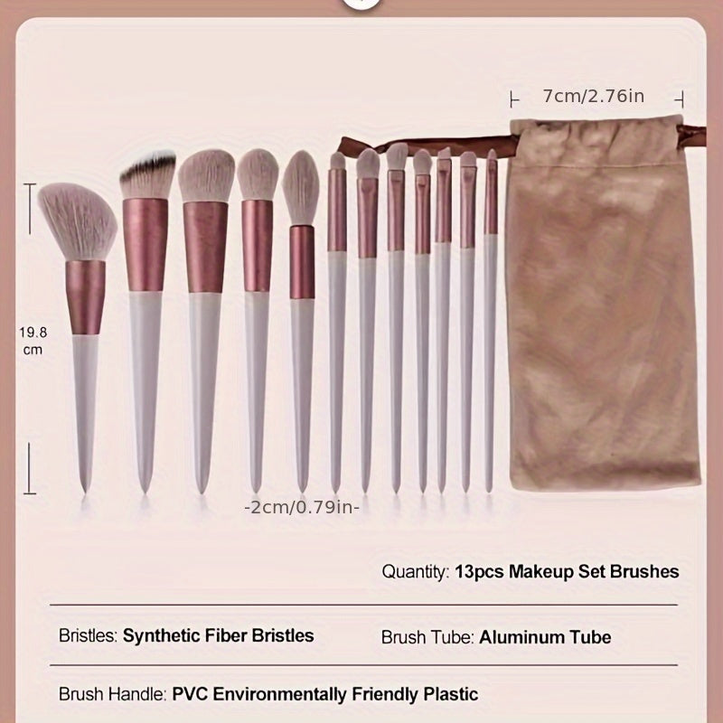 Luxurious 13-Piece Makeup Brush Set