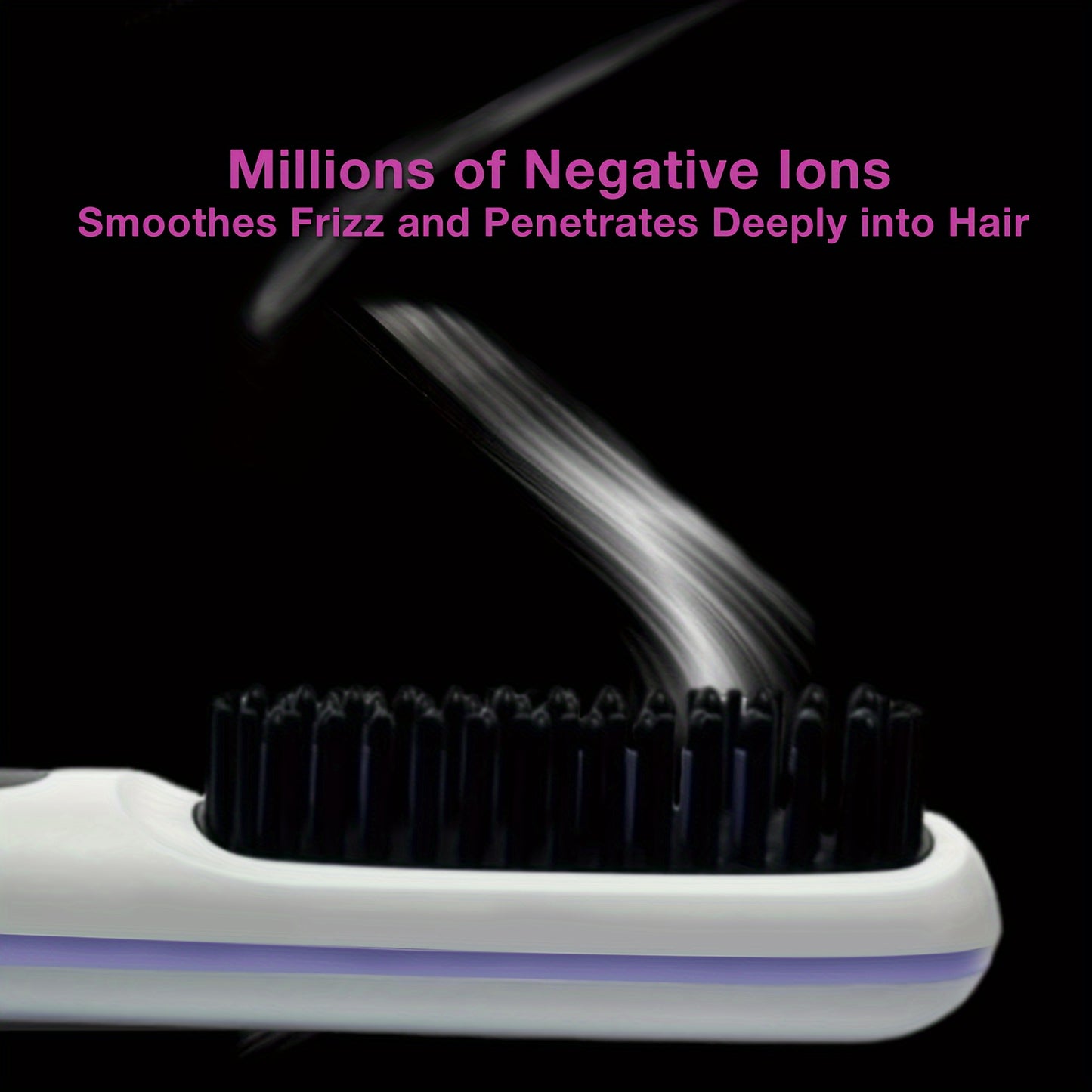 Professional Hair Straightener Brush With 3 Heat Levels!